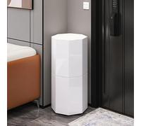 ZIGTUEI Scarpiera Girevole A 360°, Scarpiera Rotante, Torre Portascarpe Girevole, Scarpiera Ingresso, Ideale Per Camera Da Letto, Soggiorno, Ingresso(White,43x86cm/16.9x33.9in)