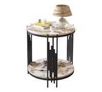 ZIGTUEI Tavolino Salotto, Consolle Ingresso, Tavolo Centrale Per Soggiorno, Tavolino Da Salotto Rotondo, Stile Moderno, Per Studio Ufficio Corridoio Soggiorno(Black B,40cm/15.7in)