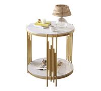 ZIGTUEI Tavolino Salotto, Consolle Ingresso, Tavolo Centrale Per Soggiorno, Tavolino Da Salotto Rotondo, Stile Moderno, Per Studio Ufficio Corridoio Soggiorno(Gold A,50cm/19.7in)