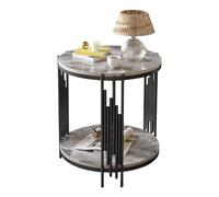 ZIGTUEI Tavolino Salotto, Consolle Ingresso, Tavolo Centrale Per Soggiorno, Tavolino Da Salotto Rotondo, Stile Moderno, Per Studio Ufficio Corridoio Soggiorno(Black C,40cm/15.7in)