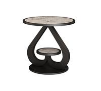 ZIGTUEI Tavolino Salotto, Tavolino Da Salotto, Con Struttura In Metallo, Tavolo Centrale Per Soggiorno, Tavolino Lato Divano, Per Studio Ufficio Corridoio Soggiorno(Black C,60x60cm/23.6x23.6in)
