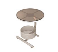 ZIGTUEI Tavolino Salotto, Tavolino Da Salotto, Tavolo Centrale Per Soggiorno, Tavolino Lato Divano, Tavolino Per Divano Da Salotto, Per Corridoio, Soggiorno, Ufficio(White A,50x60cm/19.7x23.6in)