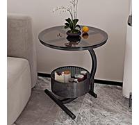 ZIGTUEI Tavolino Salotto, Tavolino Da Salotto, Tavolo Centrale Per Soggiorno, Tavolino Lato Divano, Tavolino Per Divano Da Salotto, Per Corridoio, Soggiorno, Ufficio(Black B,50x60cm/19.7x23.6in)