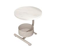 ZIGTUEI Tavolino Salotto, Tavolino Da Salotto, Tavolo Centrale Per Soggiorno, Tavolino Lato Divano, Tavolino Per Divano Da Salotto, Per Corridoio, Soggiorno, Ufficio(White B,45x60cm/17.7x23.6in)