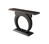 ZIGTUEI Tavolo Consolle, Divano Da Ingresso Moderno, Piano Di Lavoro In Lamiera Di Roccia, Tavolino Da Divano Stretto, Per Soggiorno, Ingresso E Corridoio(Black,140x80cm/55.1x31.5in)