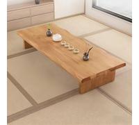 ZIGTUEI Tavolo Da Pavimento Giapponese, Tavolino Da Tè Giapponese Retrò, Tavolo Da Meditazione Minimalista, Per Meditazione,Seduta A Pavimento,Cibo E Pratiche Spirituali(100x50x35cm/39.4x19.7x13.8in)