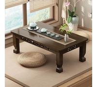 ZIGTUEI Tavolo Da Pavimento Giapponese, Tavolino Da Tè Giapponese Retrò, Tavolo Tatami, Risparmiare Spazio, Per Tatami, Living Room, Balcony, Bay Window(80x40x37cm/31.5x15.7x14.6in)