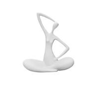ZIGUIhsou-11 Decorazione della scrivania Semplici Ornamenti di Carattere Decorazioni for Il Desktop Domestico Scultura in Resina Modellante for Yoga(Bianco)