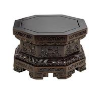ZIGUIhsou-11 Supporto per Piante Espositore Ottagonale in Ebano, Base for Bonsai for Vaso teiera for Decorazione Ufficio Domestico(Piccolo)