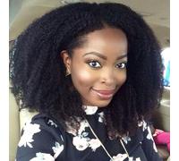 ZigZag Hair Extension di capelli umani afro crespi ricci brasiliani vergini afro americani 4B 4C clip in naturale per donne nere (30,5 cm, 4B 4C)