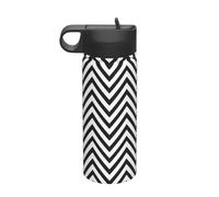 Zigzag Stripe Printing 510,3 Once Isolato Acqua Bottiglia di Metallo Doppia Parete Vuoto Sport Flask per Bevande Fredde