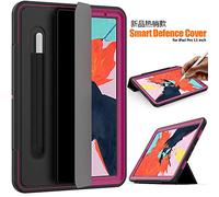 ZiHang Custodia Compatibile con Apple iPad PRO 11 2018 - Custodia Sottile Resistente all'impatto e agli Urti con Auto Veglia/Sonno - Custodia Cover per i Bambini, Costruttori e Offici (Rosa Rossa)