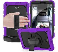 ZiHang Custodia per Samsung Galaxy Tab A 10.1 T580 T585, Full-Body Antiurto Robusto Protettiva Cover con Supporto Girevole a 360 ° e Tracolla Staccabile per Galaxy Tab A 10.1 (Viola)