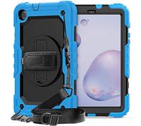 ZiHang Custodia per Samsung Galaxy Tab A 8.4 T307 T307U, Full-Body Antiurto Robusto Protettiva Cover con Supporto Girevole a 360 ° e Tracolla Staccabile per Galaxy Tab A 8.4 (Cielo Blu)