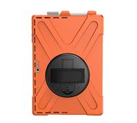ZiHang Rugged Custodia per Microsoft Surface PRO 6/ PRO 5th Gen/PRO 2017/ PRO 4, Shockproof Custodia Protettiva Antiurto Rotante per Supporti Rigidi con Shoulder Strap per Surface PRO 4 5 6 (Arancia)