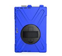 ZiHang Rugged Custodia per Microsoft Surface PRO 6/ PRO 5th Gen/PRO 2017/ PRO 4, Shockproof Custodia Protettiva Antiurto Rotante per Supporti Rigidi con Shoulder Strap per Surface PRO 4 5 6 (Blu)