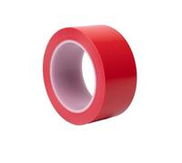 ZIHDKE 2 rotoli di nastro sicurezza con strisce avvertimento pericolo da 48 mm x 15 m, ideale for avvertimenti, distanza sociale, pavimenti palestre e magazzini Per Pavimento(Red)