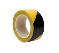 ZIHDKE 2 rotoli di nastro sicurezza con strisce avvertimento pericolo da 48 mm x 15 m, ideale for avvertimenti, distanza sociale, pavimenti palestre e magazzini Per Pavimento(Black Yellow)