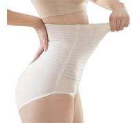 ZIHDKE 3PCS Mutandine Dimagranti Pancia Piatta Dopo Il Parto Tummy Body Shaper Butt Lifter Biancheria Intima Senza Soluzione di continuità Trimmer Vita Trainer per Donna(High Beige,XL)