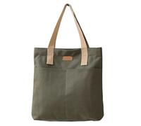 ZIHDKE Borsa tote in tela da donna a tracolla casual in tinta unita a riutilizzabile in cotone di grande capacità Per Lavoro(Green)