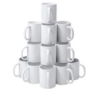 ZIHDKE Mugs Blank, Cups Sublimation Ceramic Coffee,White, Sulimation Blanks For Tea per Caffè(12Pack)