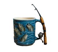 ZIHDKE Multi-function Coffee Drinking Mug Resin Liner Fisherman's Dream Send Friends Creative Fishing Mugs per Caffè