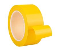 ZIHDKE Nastro di sicurezza in PVC a 2 rotoli, nastro adesivo segnalazione for pavimenti, for la marcatura cantieri edili, avvertimento impermeabile Per Pavimento(Yellow,40mm)
