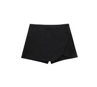 ZIHDKE Pantaloncini Estivi da Donna 1 PCS Asymmetric Skirt Shorts for Ladies High Waist Shorts Women Solid Color Versatile Mini Shorts Femme Culotte Adatti All'Estate(Black,XS)