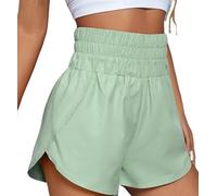 ZIHDKE Pantaloncini Estivi da Donna 1 PCS Boxer Shorts for Women Teen-Girls Light Weight Pull-on High Rise Shorts Outfit Summer Workout Shorts Adatti All'Estate(Light Green,XL)