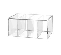 ZIHDKE Scatola porta capsule di caffè trasparente a 4 griglie, espositore for bustine tè con coperchio, accessori for bar del per Bustine di Tè
