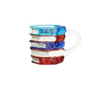 ZIHDKE Unique Book-Shaped Glass Mug Coffee Tea Cup Creative Gift For Book Lovers Double Duty Drinkware Decor per Caffè(Color2)