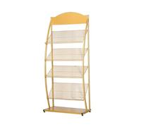ZIHESY Espositore per Brochure Portariviste con 4 Tasche in Rete, Supporto Per Opuscoli In Metallo Porta Giornali per Hotel Esposizioni Fiere Ufficio(63cm/12.6in)