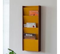 ZIHESY Portariviste a Parete Espositore per Brochure a 4 Livelli, File Organizer in Legno Porta Riviste, per Pubblicazioni Brochure Riviste Giornali Letteratura Opuscoli