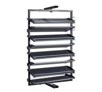 ZIHESY Scarpiera Girevole a 360° Organizzatore di Scarpe in Metallo Armadietto Portascarpe Alta, Regolabile In Altezza Ripiani, for Ingresso Corridoio(67.2cm/26.5in)