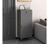 ZIHESY Scarpiera Salvaspazio Slim in Legno con Sportello & Cassetti, Portascarpe Ingresso Leggera e Resistente Facile da Montare per Oggetti di Uso Quotidiano(Grey,50cm/19.7in)
