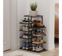 ZIHESY Scarpiera Slim Cassapanca Portascarpe Salvaspazio e Versatile, Ripiani Aperti Mobile Ingresso, con Può Riporre Scarpe Articoli Vari Giocattoli Libri(Black,65cm/25.6in)