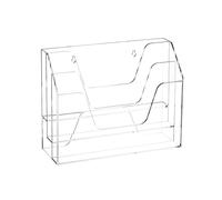 ZIHESY Trasparenti Portariviste Espositore per Brochure Porta Brochure con 3 Tasche, Organizer Scrivania Verticale per Cataloghi Volantini o Opuscoli