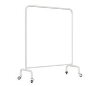 ZIHQRgE Appendiabiti a Tubo con Ruote, Espositore in Metallo per Camera da Letto, Negozi e Boutique, Salvaspazio(White,100 x 40 x200 cm)