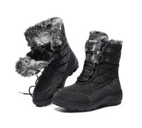 ziitop Stivali da Neve Donna Stivaletti Invernali Impermeabili Antiscivolo Foderata Pelliccia Caldo Stivale a metà Polpaccio Stivaletti Casual Outdoor Stivali da Escursionismo