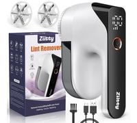 Ziitty Levapelucchi Elettrico, Rimuove i Pelucchi per 3 Livelli di Potenza Regolabili, Taglia Pelucchi a 6 Lame per vari Tessuti Perfetto per i Regali di Famiglia per le Donne(Bianco)