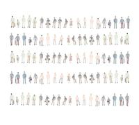ZIJIA 100 Modello In Miniatura 1:300 Scala Persone per DIY Figura Costruzione Layout Modello Dipinto Persone Figure Boutique