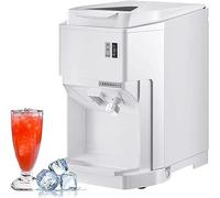 ZIJINGY Tritaghiaccio Elettrico da 250 W, Macchina for Il Catering con tritaghiaccio for Cono di Neve con finezza del Ghiaccio Regolabile, 265 LBS/H, Macchina for Il Ghiaccio tritato Commerciale