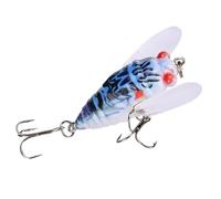 Zikade Fischköder - Naturgetreues Design Akustischer Lockreiz, Robuster Haken Kunstköder | Verlässliche Bissauslösung Für See Fluss Meer Angeln fanghilfe langlebig plastik silikon Sport Outdoor