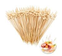 Zikenis 100 Pezzi Stuzzicadenti Cocktail,12cm Bastoncini da Cocktail Legno,Stecchini Per Aperitivo,Stuzzicadenti Decorativi,per Bar,Feste di Carnevale,Feste Decorativi