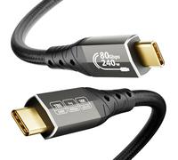 ZIKNYDO 80Gbps Thunderbolt 5 Cavo 1 metro, cavo USB 4 2.0 120Gbps di larghezza di banda per display 16K/Dual 8K, ricarica PD3.1 240W, per Thunderbolt 4, SSD, MacBook M4 Pro/Max, eGPU, Mac mini M4 Pro