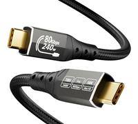 ZIKNYDO Cavo USB C Thunderbolt 5 2 metri, trasferimento dati USB C 80Gbps, larghezza di banda 120Gbps per display 16K/Dual 8K, PD3.1 240W, per Thunderbolt 4, MacBook M4, eGPU, Mac mini M4 Pro, Monitor