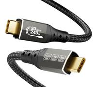 ZIKNYDO Cavo USB Type C 2 metri, trasferimento dati USBC 3.2 20Gbps, supporta video 8K@30Hz, 4K@144Hz/ 60Hz tipo C, ricarica 240W, Cavo USB C USB C per Thunderbolt 4, MacBook Pro, Dell XPS, Switch