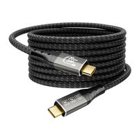 ZIKNYDO lungo Cavo USBC USB C 5 metri, supporta trasferimento dati a 20Gbps, ricarica fino a 240W, uscita video 8K@30Hz, 4K@60Hz/ 144Hz, Cavo USB Tipo C per monitor, laptop, MacBook Pro, Dell XPS