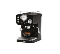 Zilan, Macchina da Caffè Espresso 1100 W, Serbatoio 1,25 L, Montalatte Integrato, Doppio Filtro per 1 e 2 Tazze, Piastra Scalda Tazze, Colore Nero