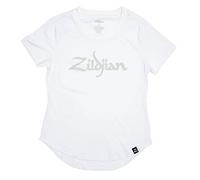 Zildjian T3019 - Maglietta da Donna con Logo, Taglia XL, Colore: Bianco